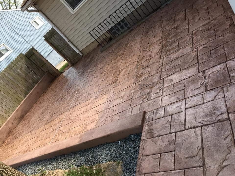 stamped brick pattern on floor in baltimore