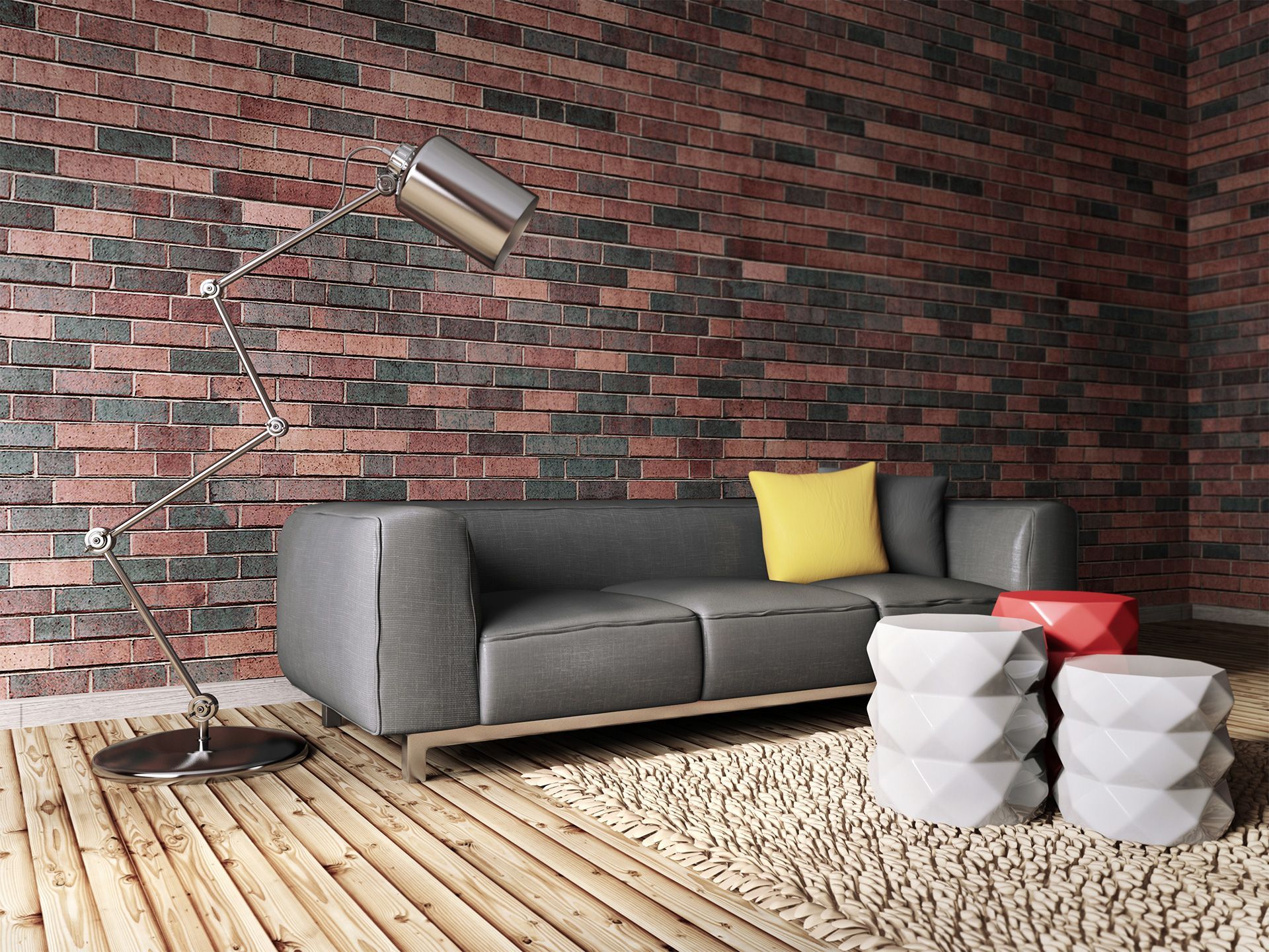 Piso laminado instalado en interior moderno