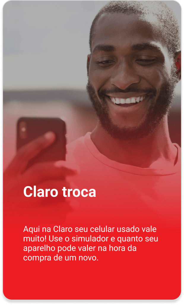 imagem com informações claro troca de celular