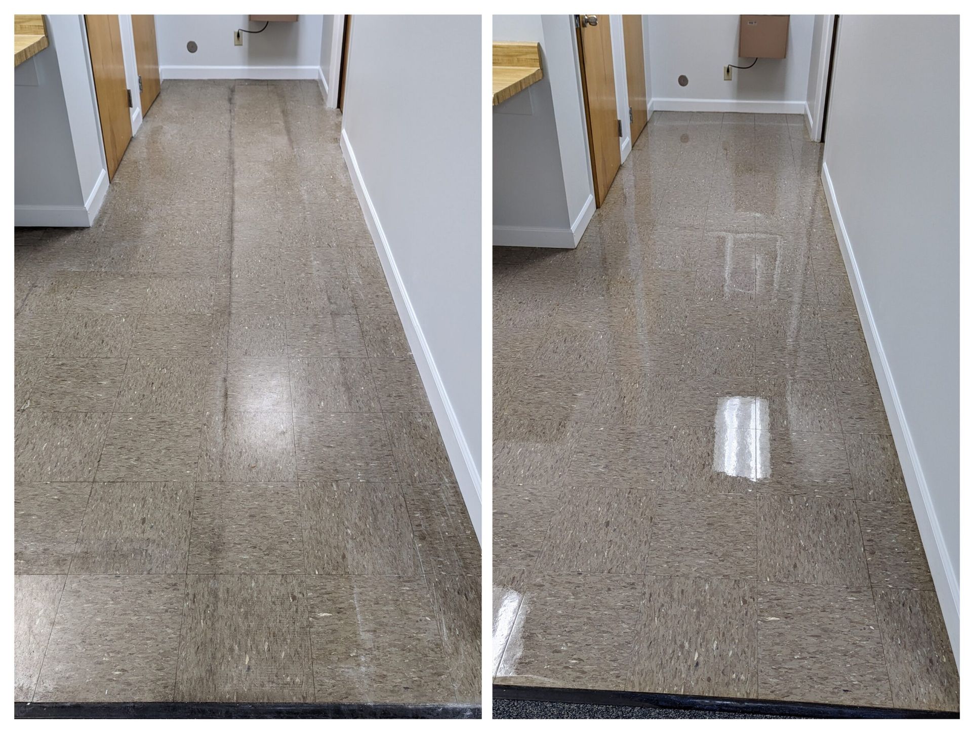 Before tiles cleaning