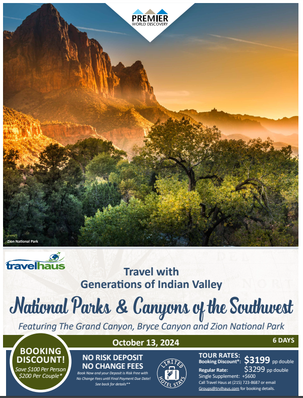 Travel with generations of indian valley national parks & canyons of the southwest