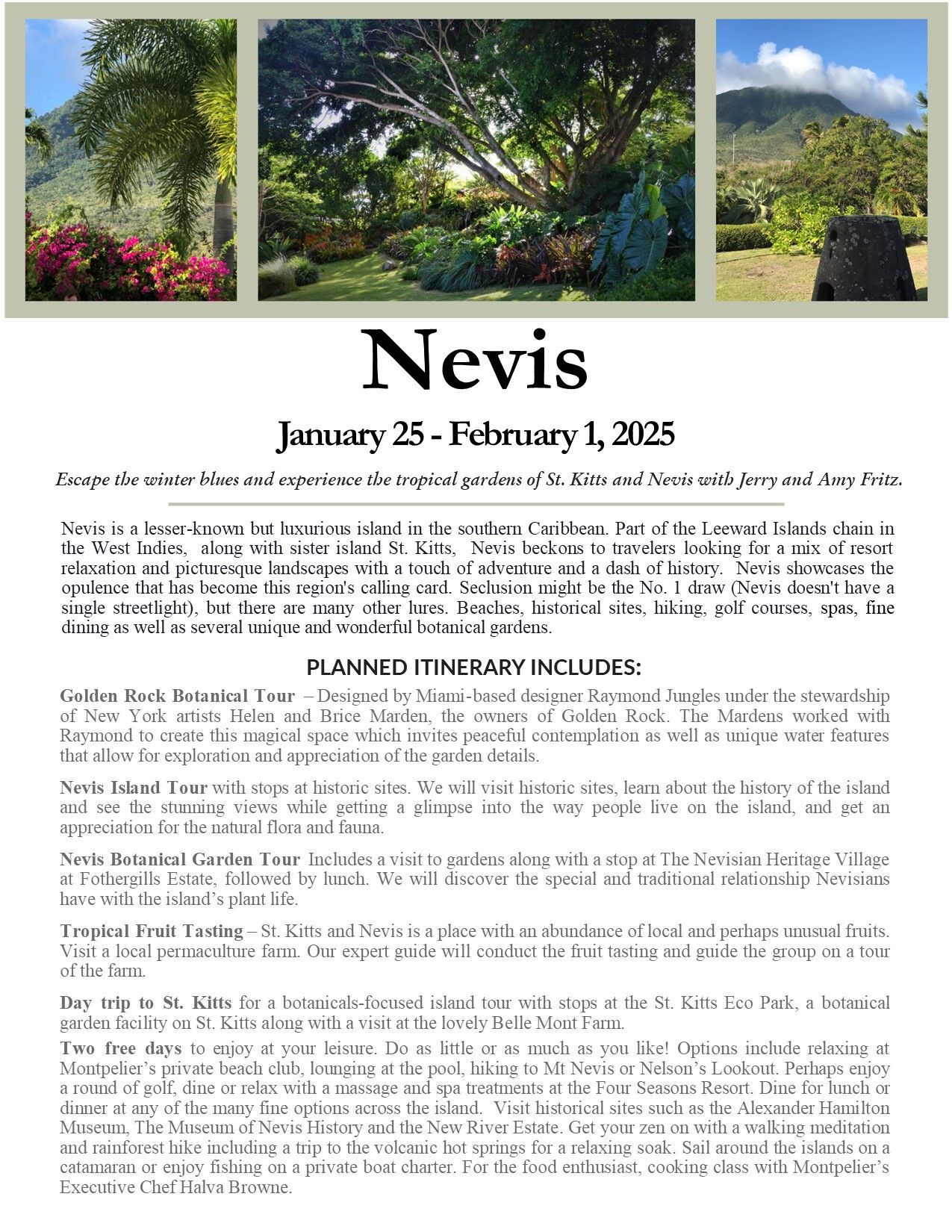 A newspaper article about nevis on january 28 - february 1 , 2015.