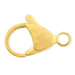 Roestvrij stalen (RVS) stainless steel onderdelen karabijnslot 15mm Goud