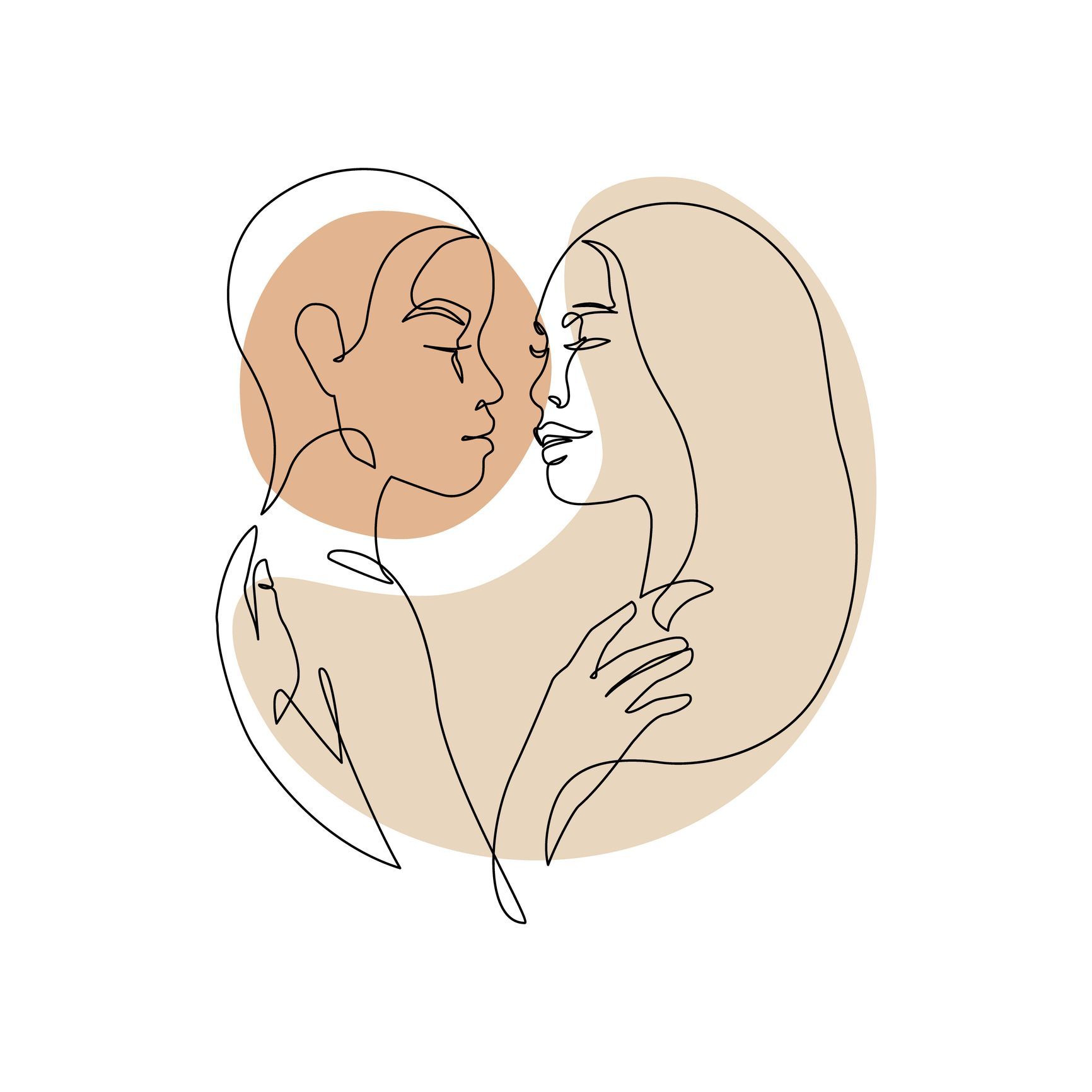 Grafische Zeichnung eines Paares