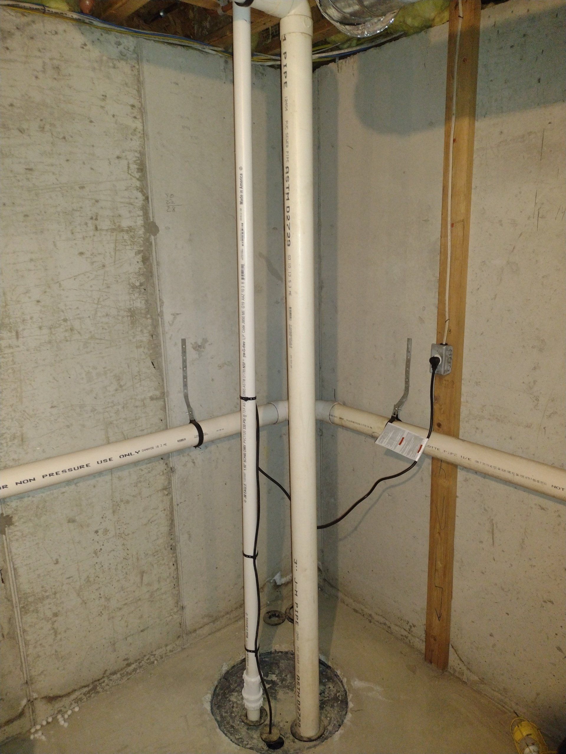 After - Sump Pump and Discharge Line Install