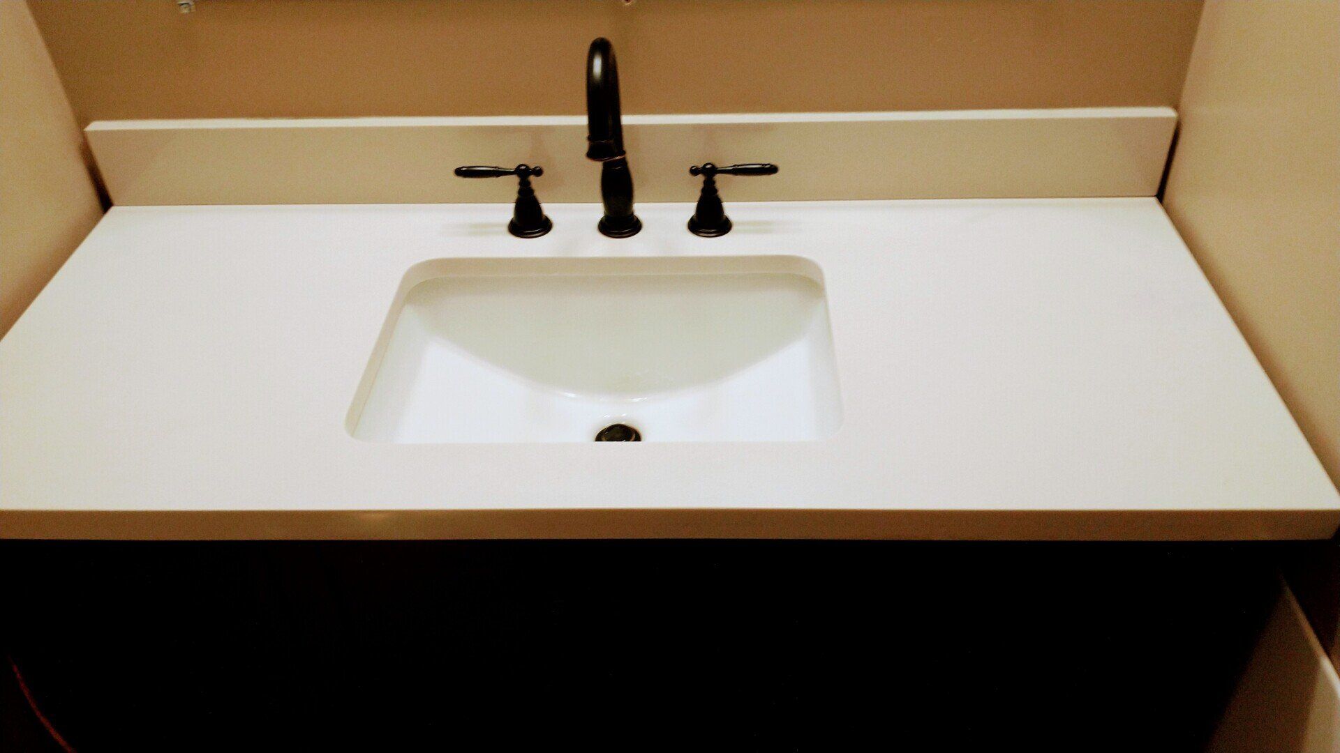 New bathroom sink installed