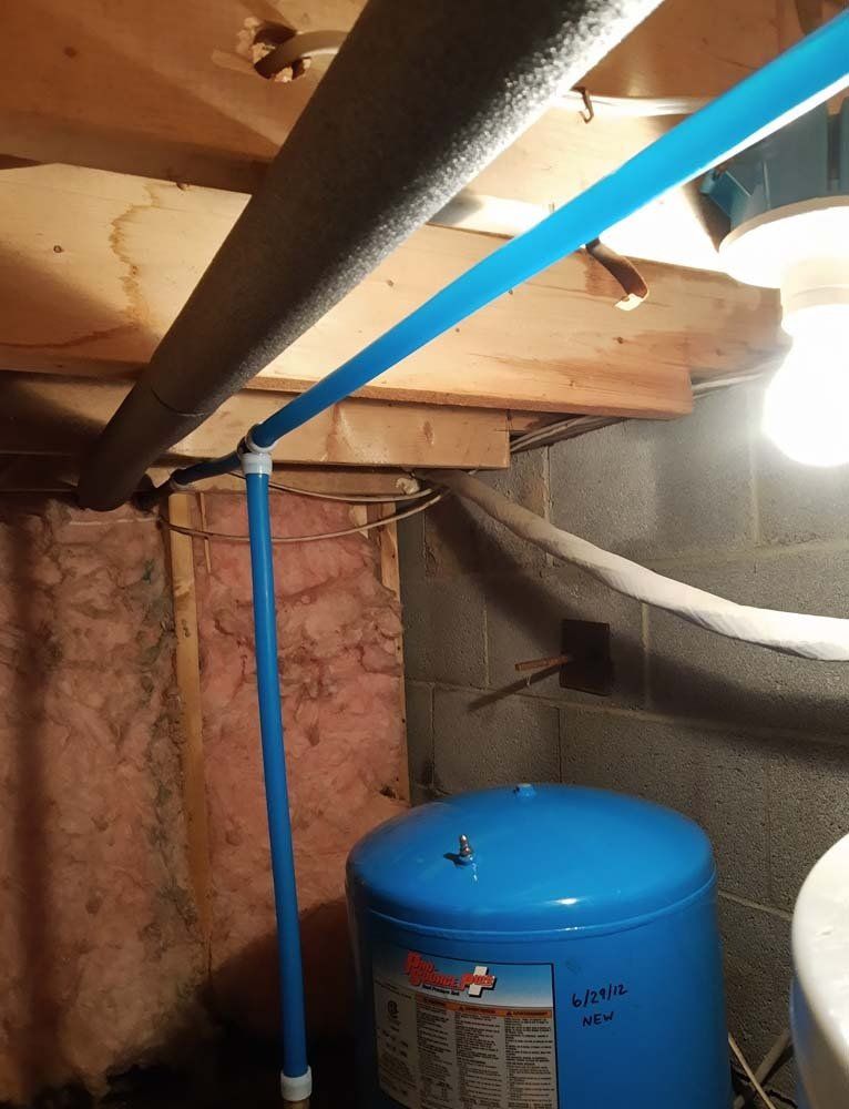 Replacement of leaking copper pipe with pex