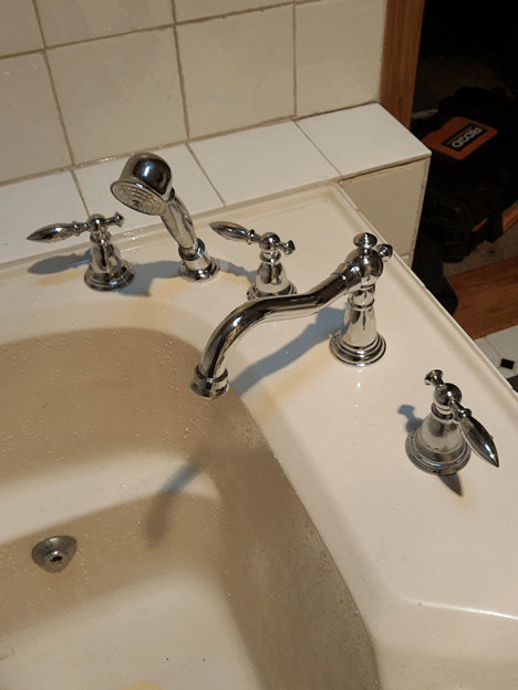 New Jacuzzi Tub faucet with hand held install