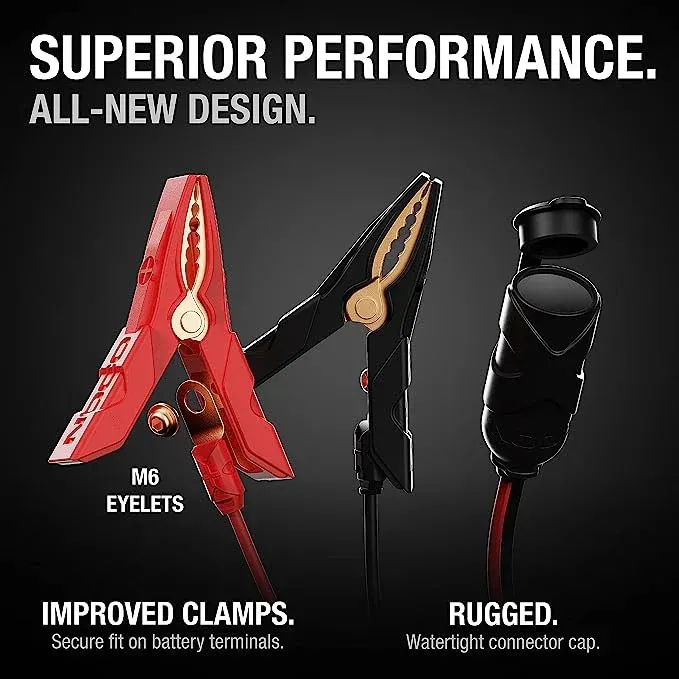 A picture of a battery charger with a superior performance all-new design.