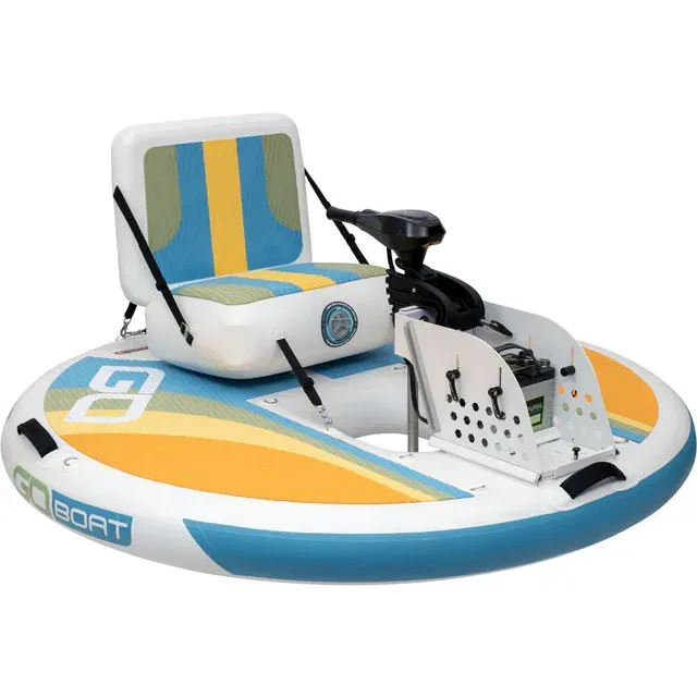 An inflatable boat with the number 5 on it