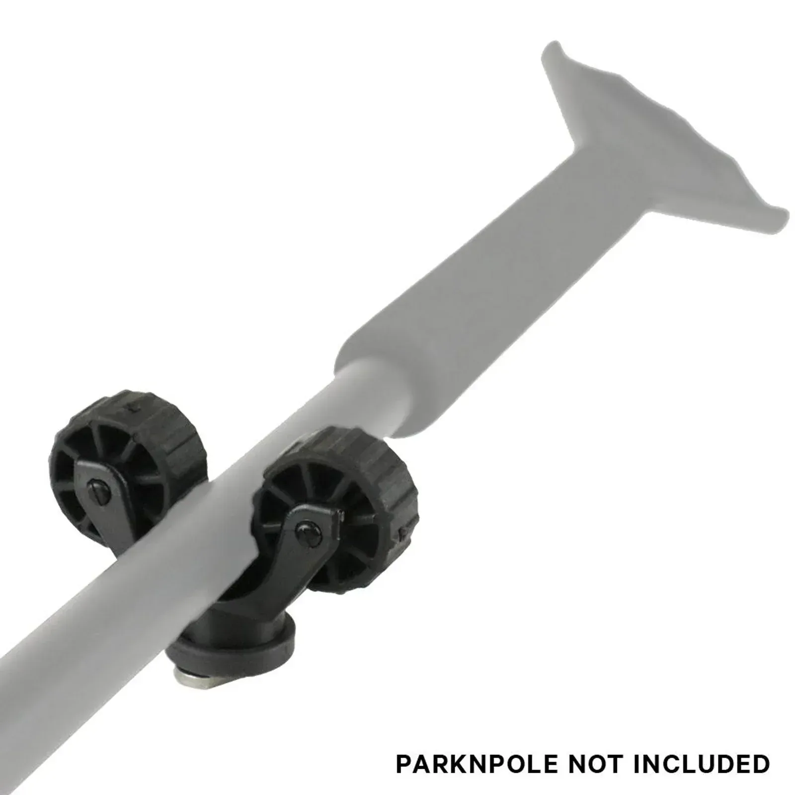A picture of a pole that says parknpole not included