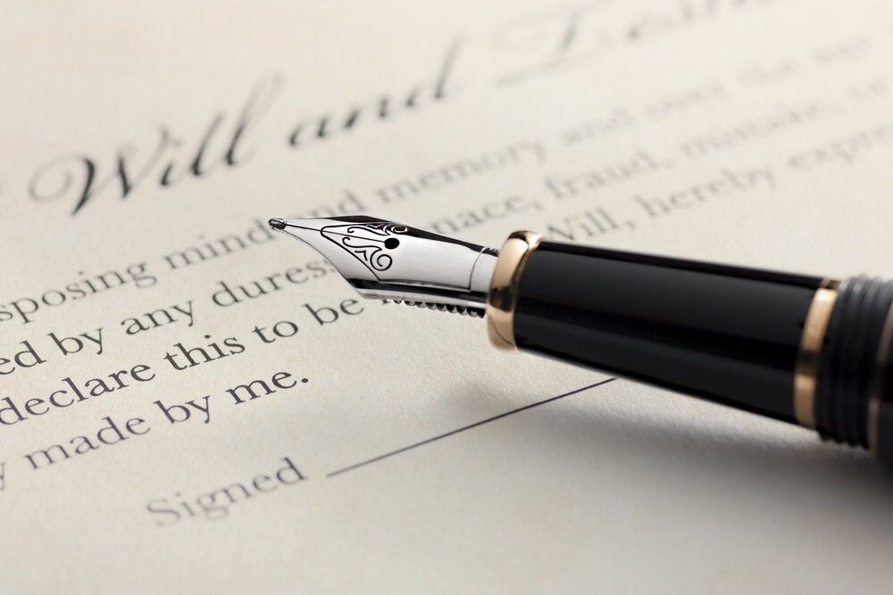 Close-up of a Fountain Pen on a Will Document, Ready to Be Signed — Spencer Lawyers In Gosford, NSW