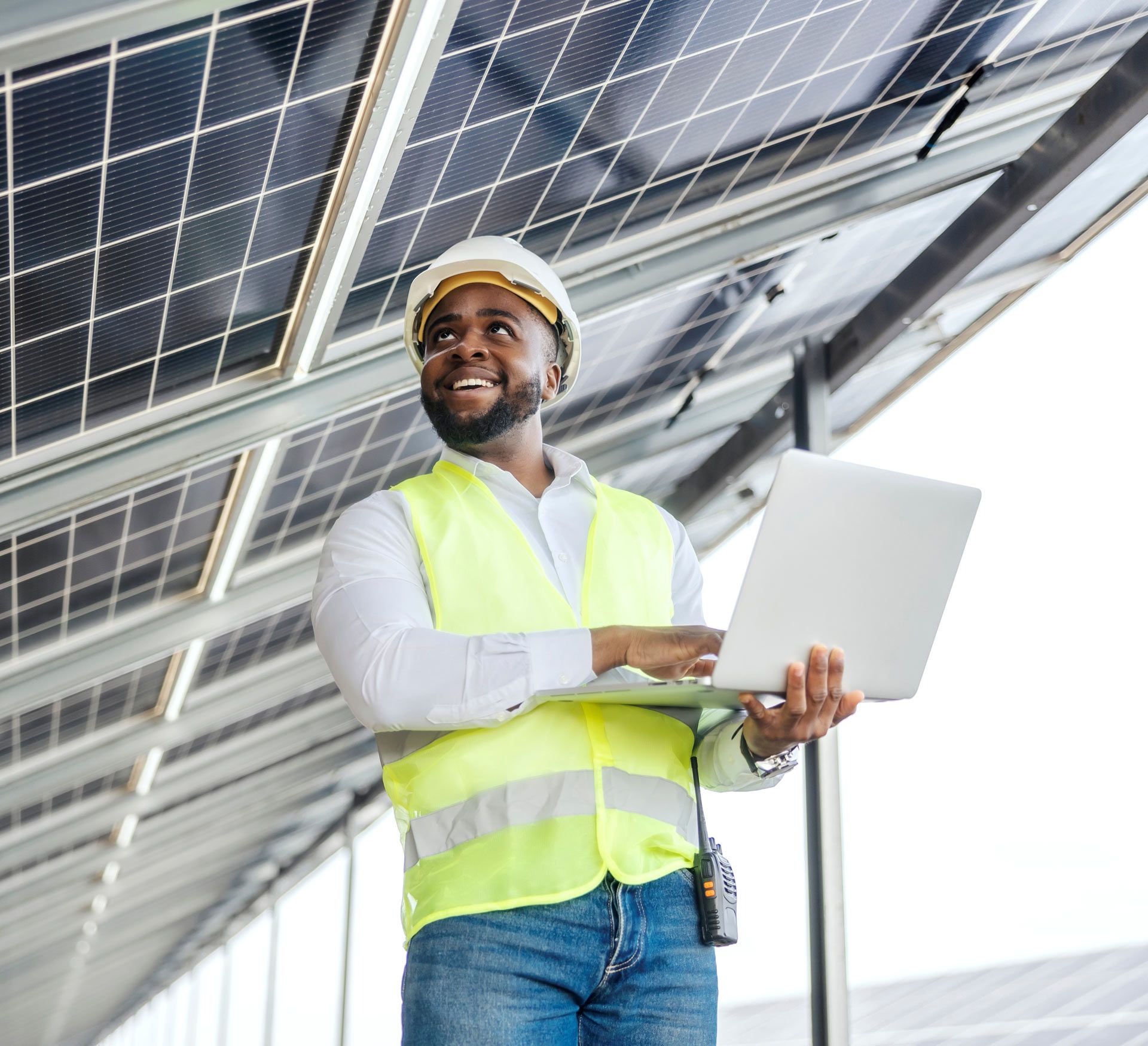 A Solar Panel Energy Technician