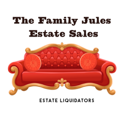 A logo for the family jules estate sales company.