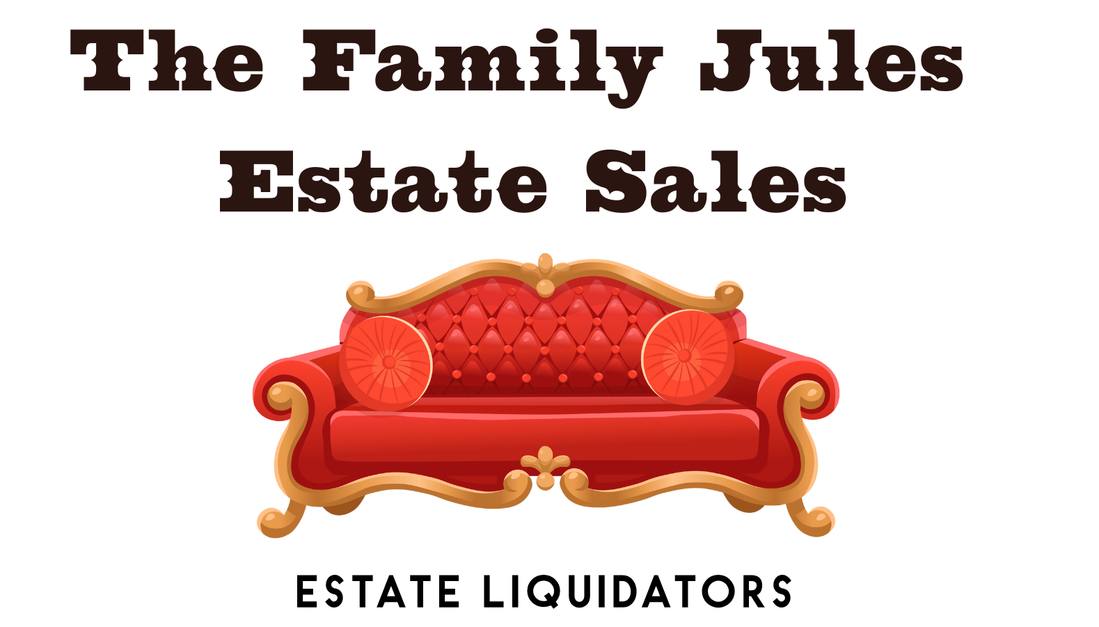A logo for the family jules estate sales company.