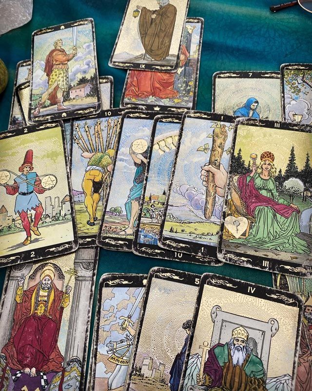 Tarot Cards Randomly Placed On Table — Medium in Bakery Hill, VIC