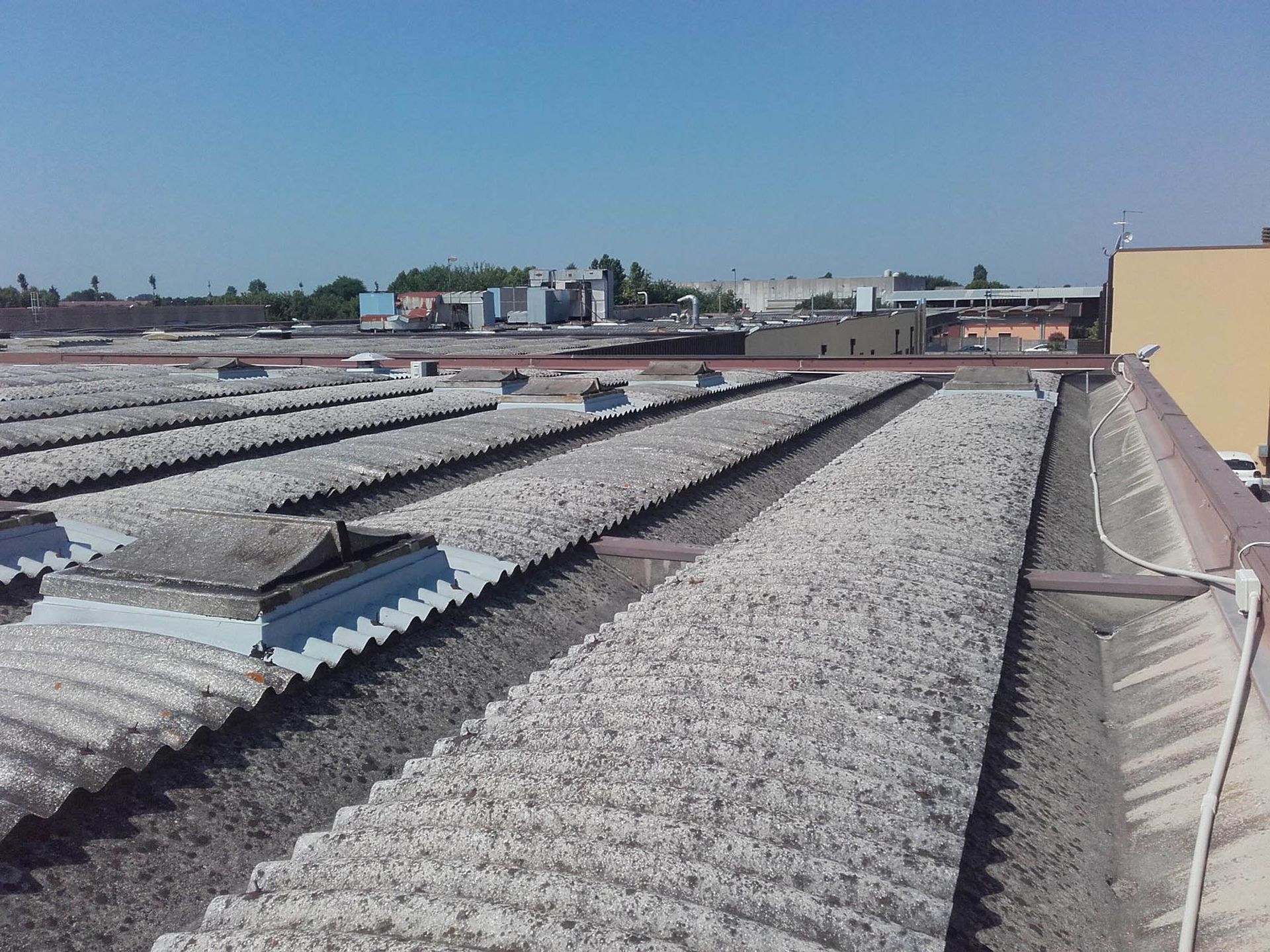 copertura con amianto prima