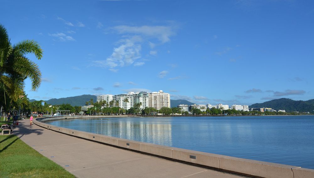 A vibrant view of the Cairns Waterfront Skyline — Mini Excavator Hire in Edmonton, QLD