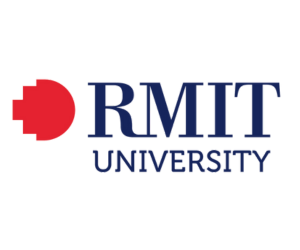 RMIT University logo, containing a red plug image and and dark blue text that reads - RMIT University