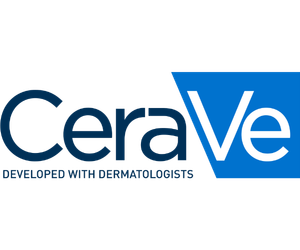 Dark blue CeraVe logo that reads; CeraVe, developed with dermatologists.