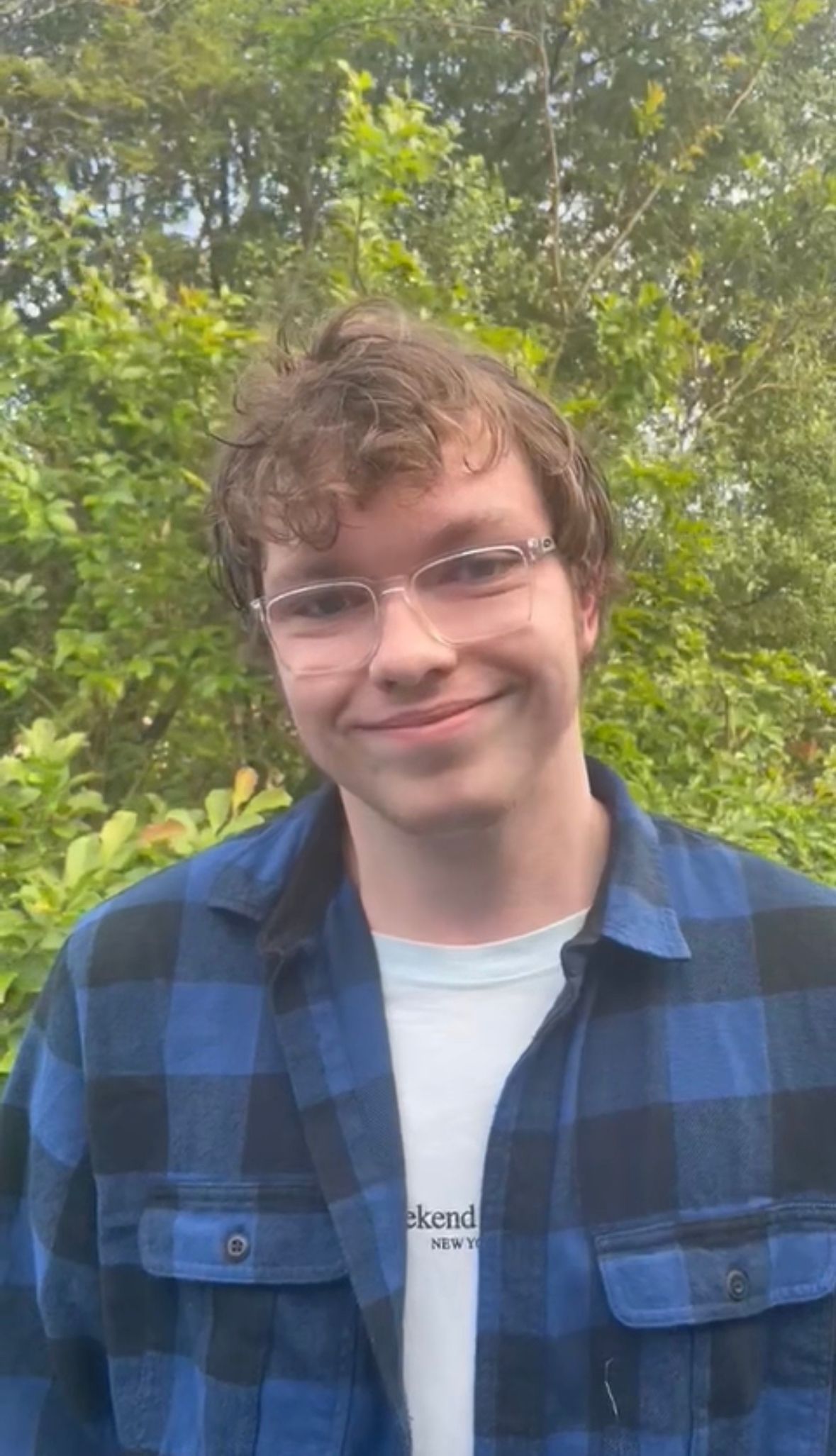 Close up shot of recipient Kinnon smiling to camera.