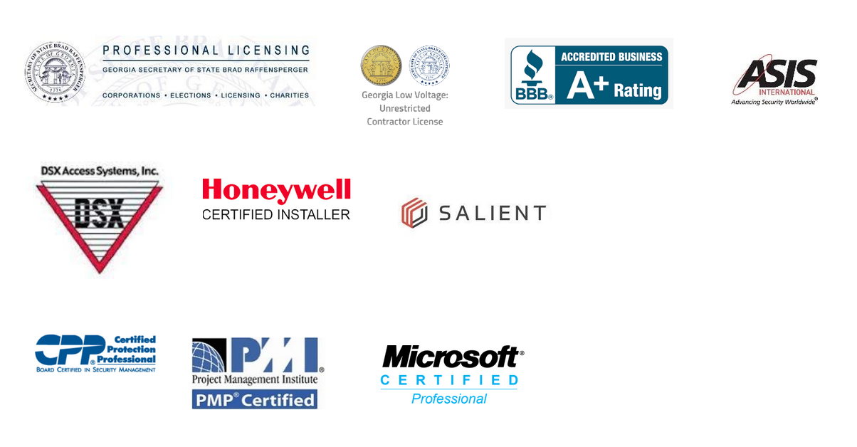 A bunch of logos on a white background including honeywell