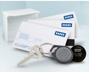 Hid cards are stacked on top of each other