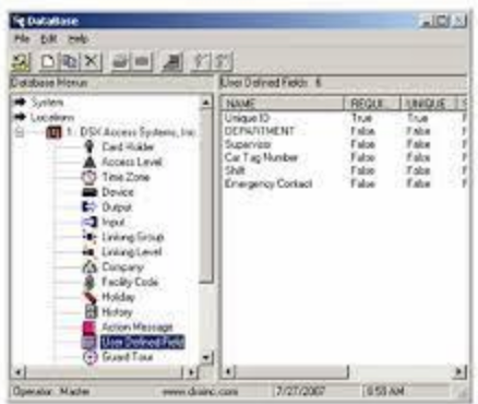 A screenshot of a computer screen showing a database
