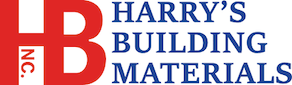 The logo for harry 's building materials nc
