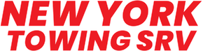 Red text on a white background: "NEW YORK TOWING SRV".