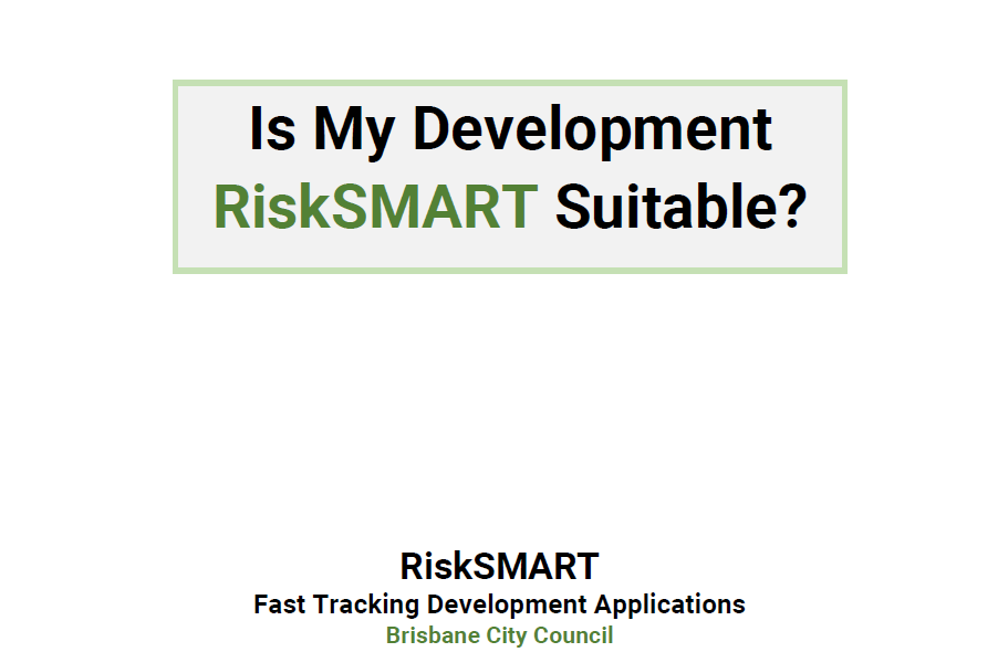 A poster that says is my development risksmart suitable