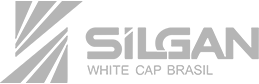 Silgan white cap brasil logo em fundo branco
