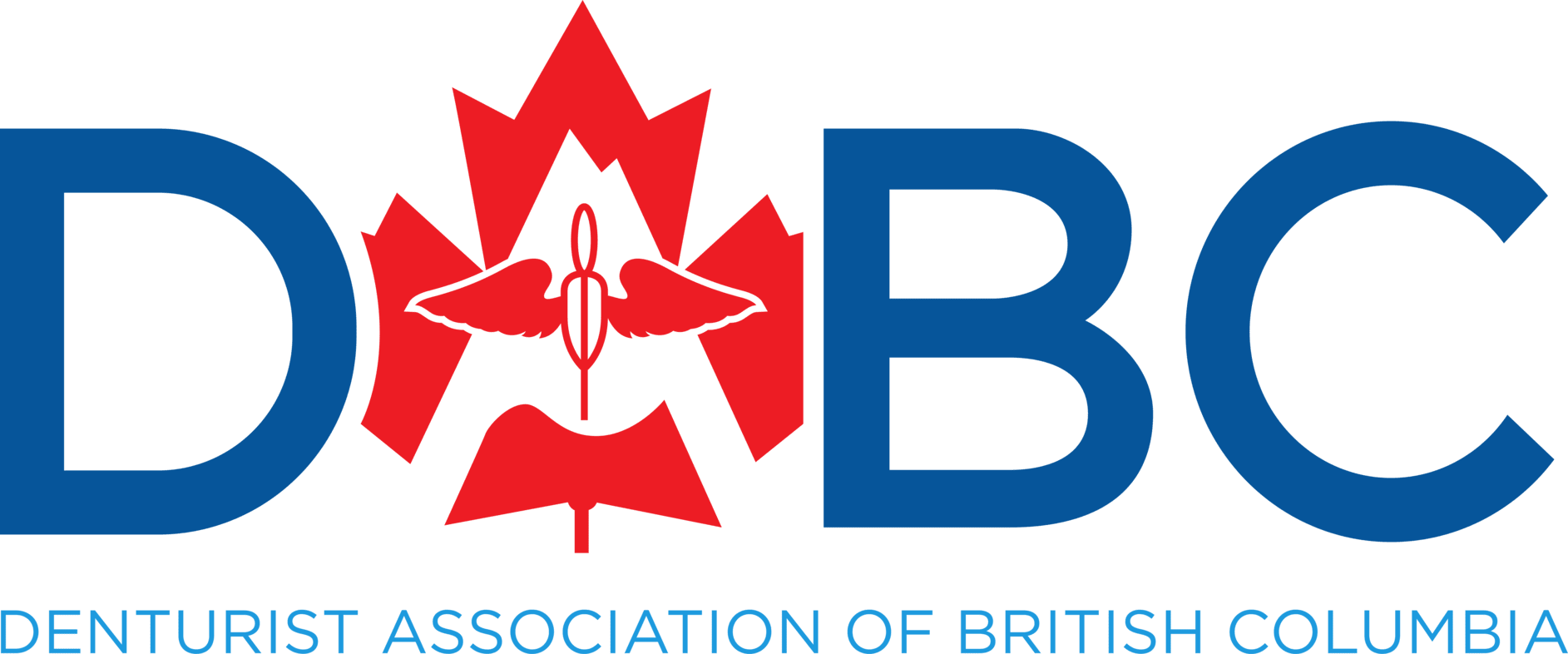 The logo for the denturist association of british columbia