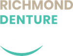 A logo for richmond denture with a smile on it.