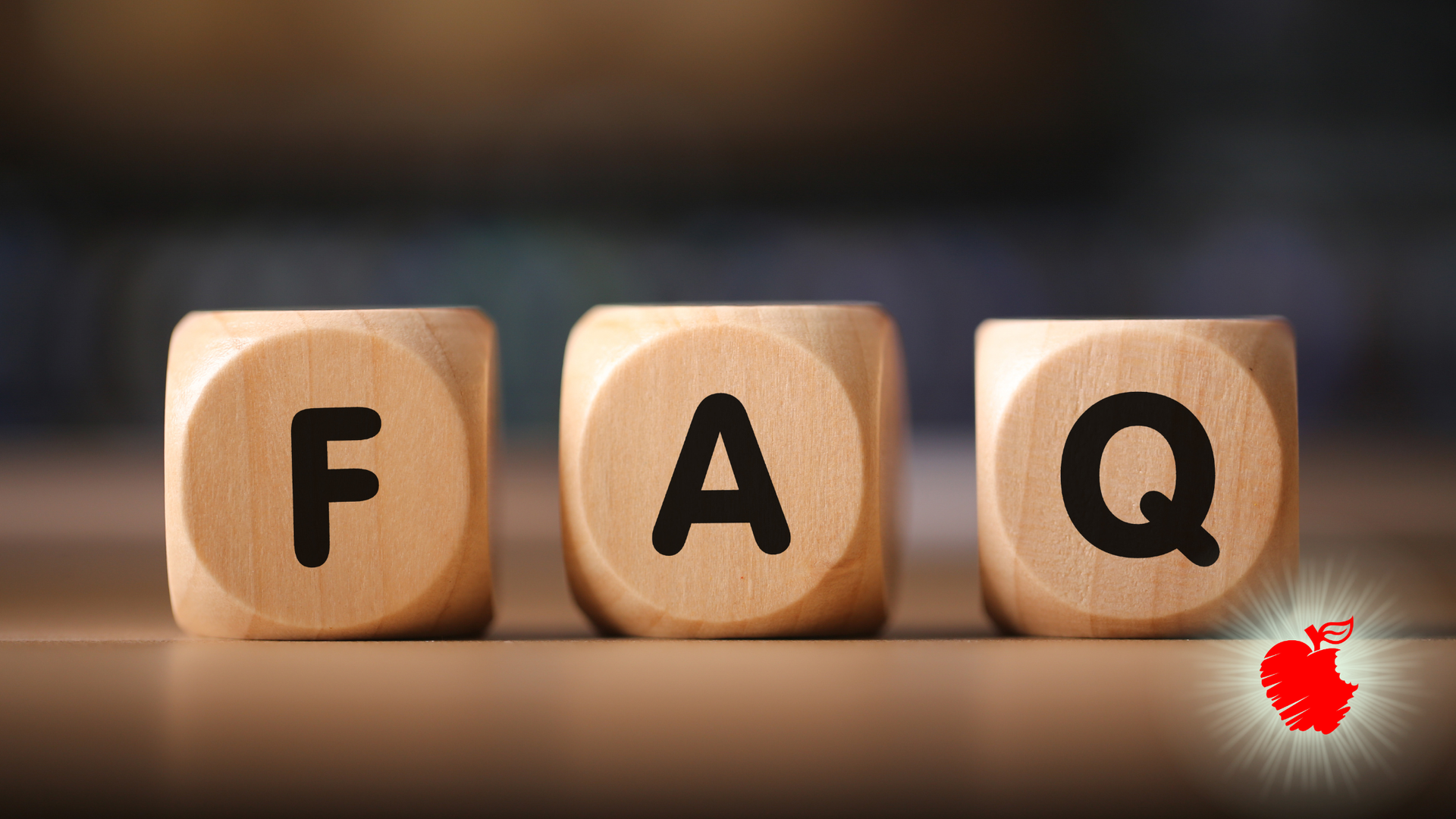 Three wooden blocks spelling