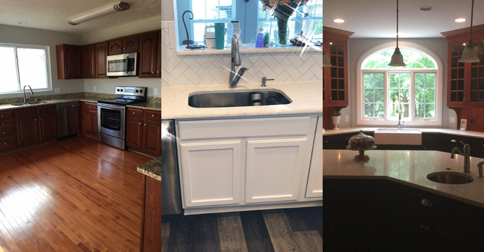 kitchen renovation collage