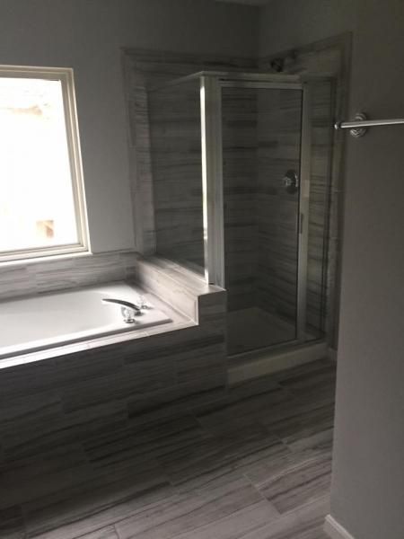 custom tile in bathroom