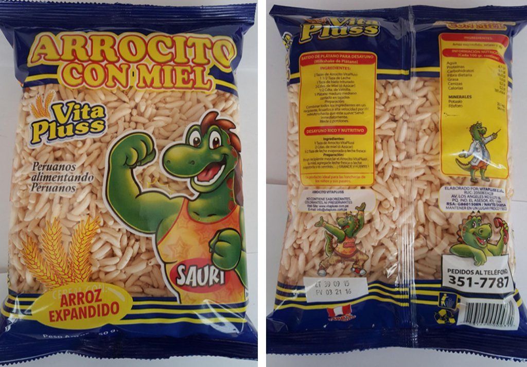 Arroz expandido con miel