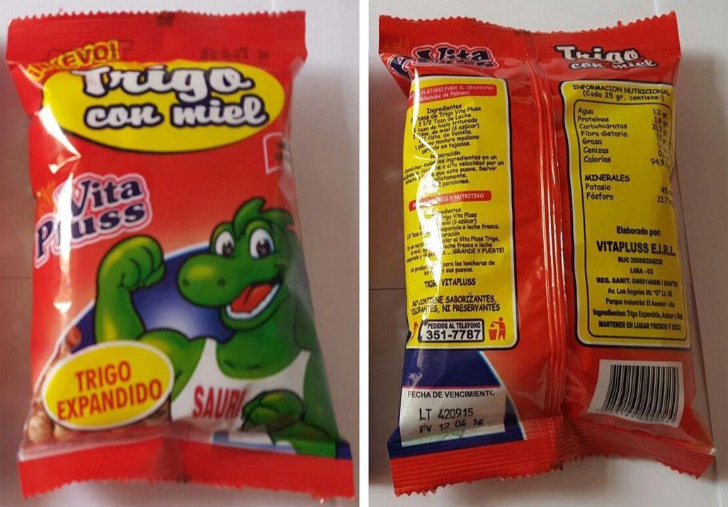 Trigo expandido con miel