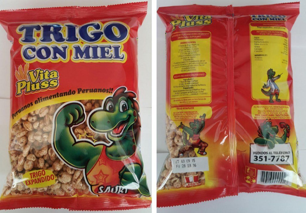 Trigo expandido con miel