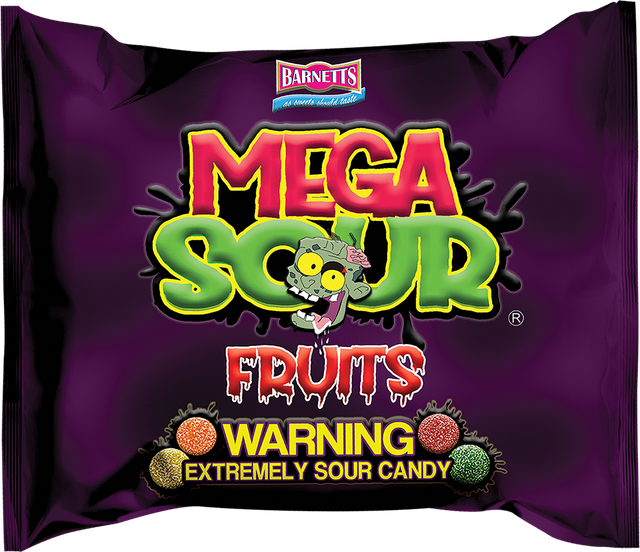 Barnetts Mega Sour Hard Candy Cherry Flavor - 9 pack