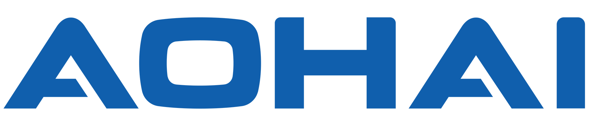 Blauwe tekst van het merk