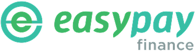Easypay finance logo in green and gray with stylized circular e icon | Charlie's Car Care