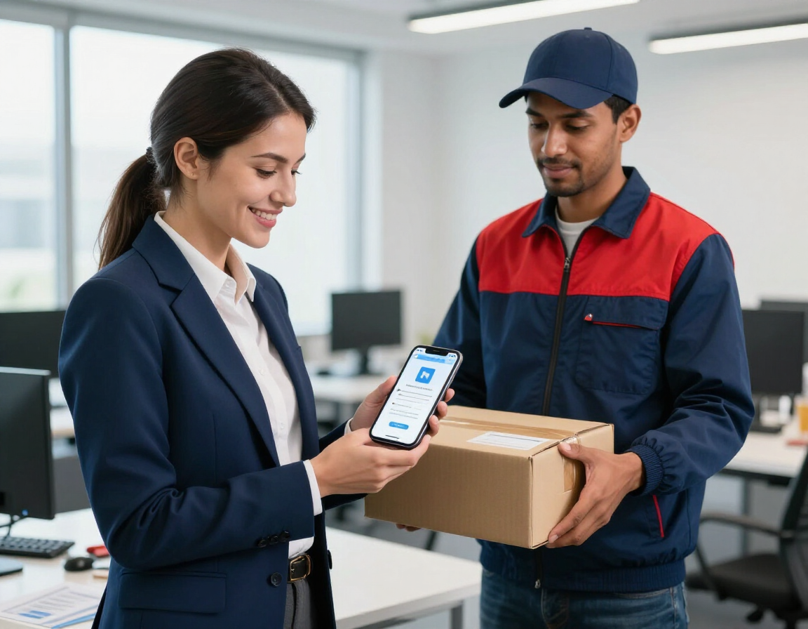 Cliente confirmando entrega