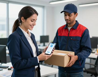 Cliente confirmando entrega