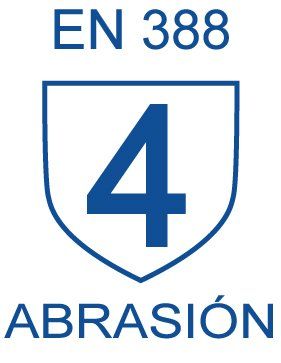 Un escudo azul con el número cuatro.