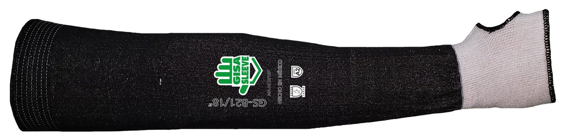 Una funda en blanco y negro con un logo verde.