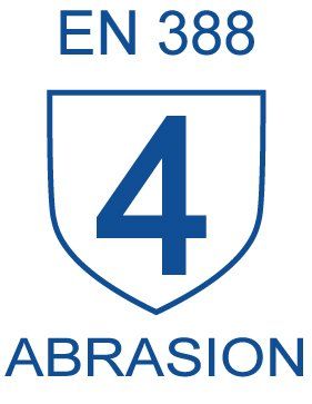 Un escudo azul con el número cuatro.
