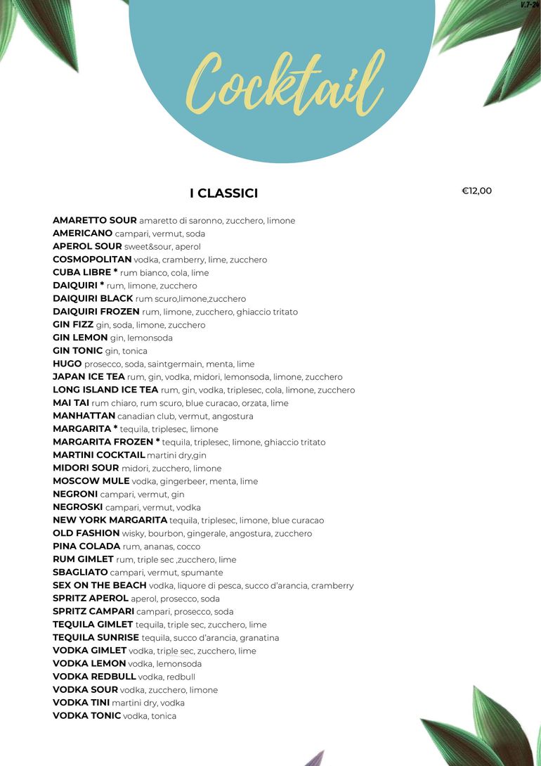 menu alla carta La Parrilla Mexicana