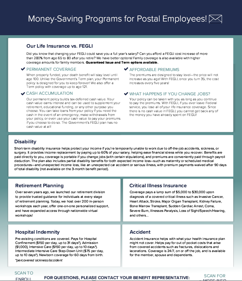 Postal Multi-Benefit Flyer